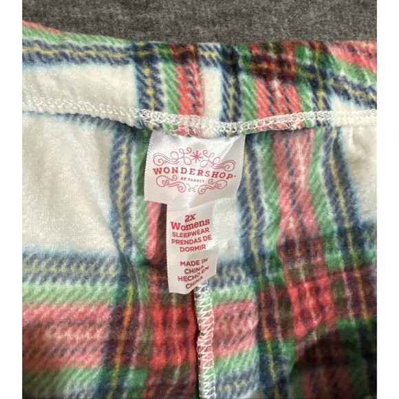 Wondershop Target Women's Pants Sleepwear Plaid Red Plus Size 2X - Picture 4 of 5